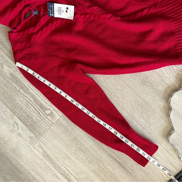 NWT Chaps Red Cable Knit Sweater 2X - Picture 11 of 11